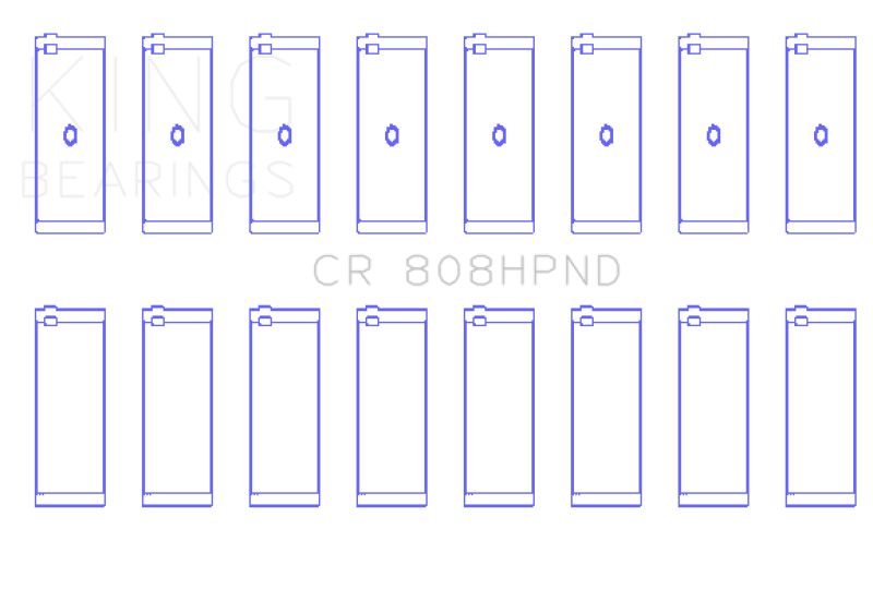 King Engine Bearings Chevrolet BBC 369-502 Gen Iv/V/Vi(Size STDX) Connecting Rod Bearing Set Connecting Rods King Engine Bearings