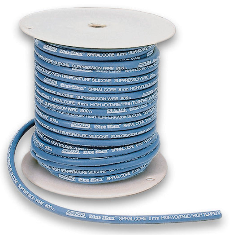 Moroso Ignition Wire Spool - Blue Max - Spiral Core - 8mm - 100ft Wire Loom Moroso