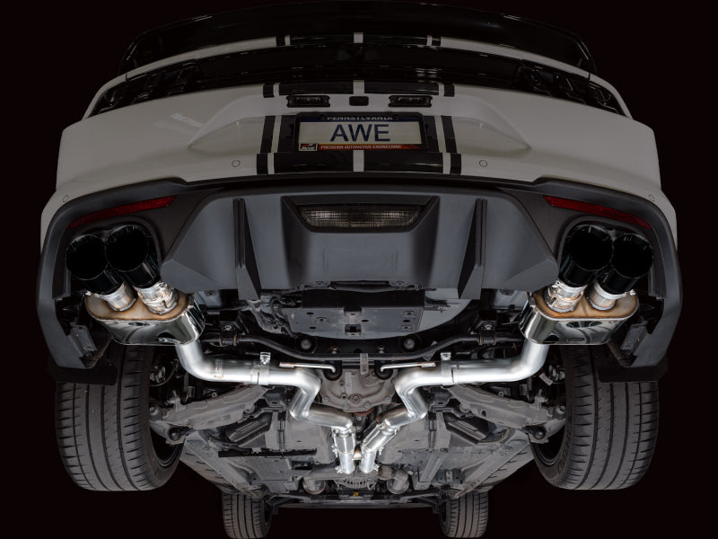 AWE Tuning 18-23 S550 Mustang GT SwitchPath Exhaust - Diamond Black Tips Catback AWE Tuning