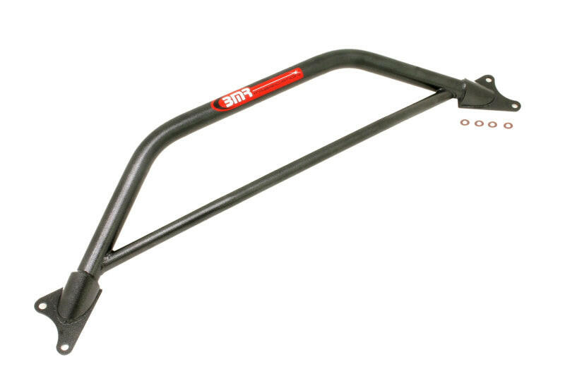 BMR 05-14 S197 Mustang V8 w/o Plenum Cover Strut Tower Brace - Black Hammertone Strut Bars BMR Suspension