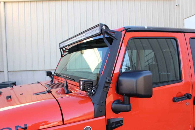 Fishbone Offroad 07-18 Jeep Wrangler JK 52In Light Bar Bracket Light Mounts Fishbone Offroad