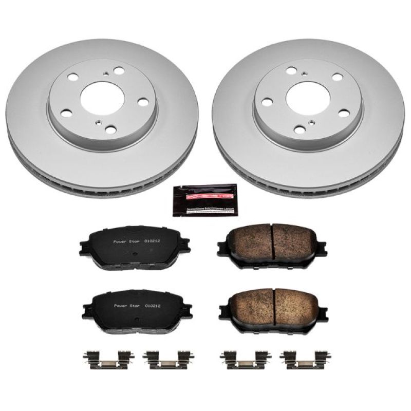 Power Stop 02-06 Toyota Camry Front Z17 Evolution Geomet Coated Brake Kit Brake Kits - Performance Blank PowerStop