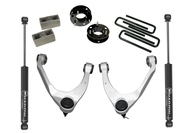 Superlift 14-18 Chevy Silv 1500 2WD 3.5in Lift Kit w/ Alum/Stamped Steel Control Arms & Rear Shocks Lift Kits Superlift