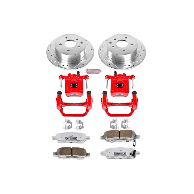 Power Stop 10-12 Nissan Altima Rear Z26 Street Warrior Brake Kit w/Calipers Brake Kits - Performance D&S PowerStop