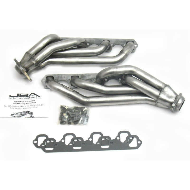 JBA 65-73 Ford Mustang 260-302 SBF 1-5/8in Primary Raw 409SS Mid Length Header Headers & Manifolds JBA