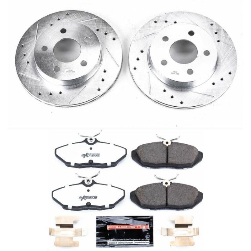 Power Stop 93-97 Ford Thunderbird Rear Z26 Street Warrior Brake Kit Brake Kits - Performance D&S PowerStop
