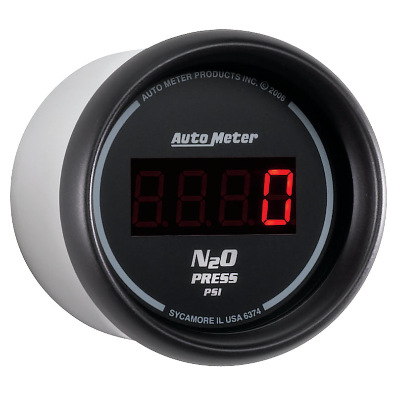 Autometer Z Series 52mm Digital 0-1600 PSI Nitrous Pressure Gauge Gauges AutoMeter