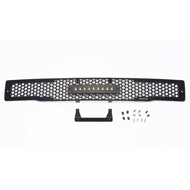 Putco 15-17 Ford F-150 - SS Black Punch Design w/ 10in Luminix Light bar Bumper Grille Inserts Grilles Putco