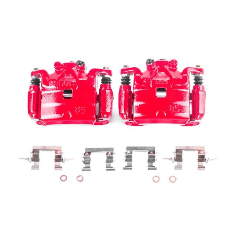 Power Stop 11-17 Nissan Juke Front Red Calipers w/Brackets - Pair Brake Calipers - Perf PowerStop