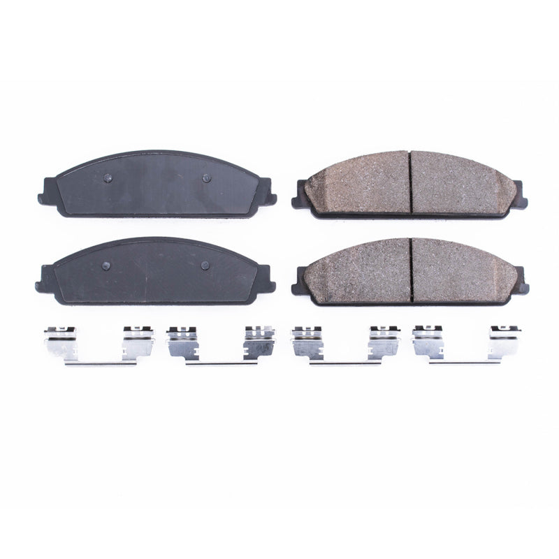 Power Stop 05-07 Ford Five Hundred Front Z17 Evo Ceramic Brake Pad w/Hardware Brake Kits - Performance Blank PowerStop