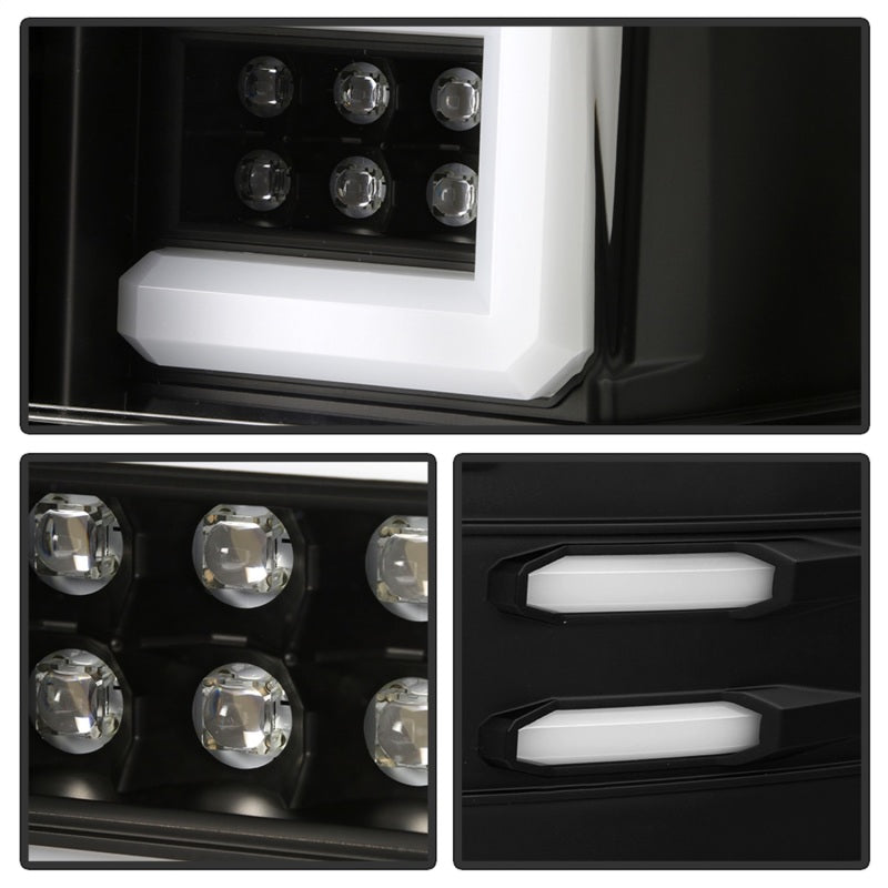 Spyder Chevy 1500 14-16 Light Bar LED Tail Lights All Blk ALT-YD-CS14-LBLED-BKV2 Tail Lights SPYDER