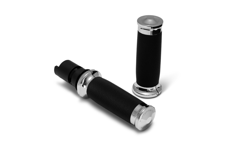 Performance Machine 24-25 Touring, 2025 Softail TBW Contour Handle Grip Set - Chrome Grips Performance Machine