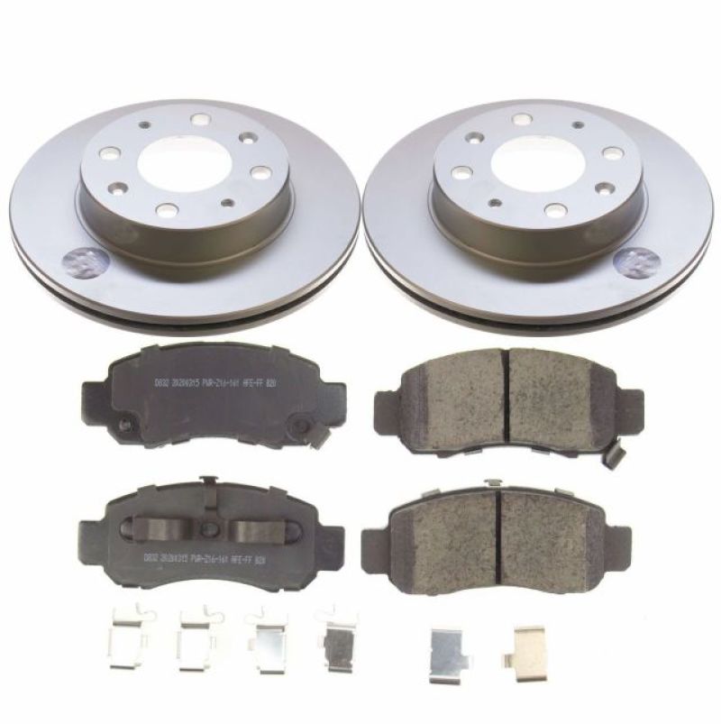 Power Stop 00-06 Honda Insight Front Z17 Evolution Geomet Coated Brake Kit Brake Kits - Performance Blank PowerStop