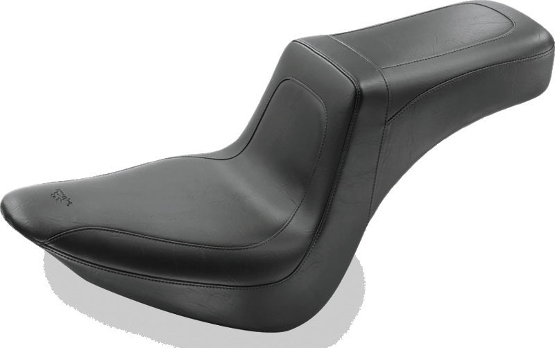 Mustang 06-17 Harley Softail Wide Tire (200mm) Squareback 1PC Seat - Black One-Piece Motorcycle Seats Mustang Motorcycle