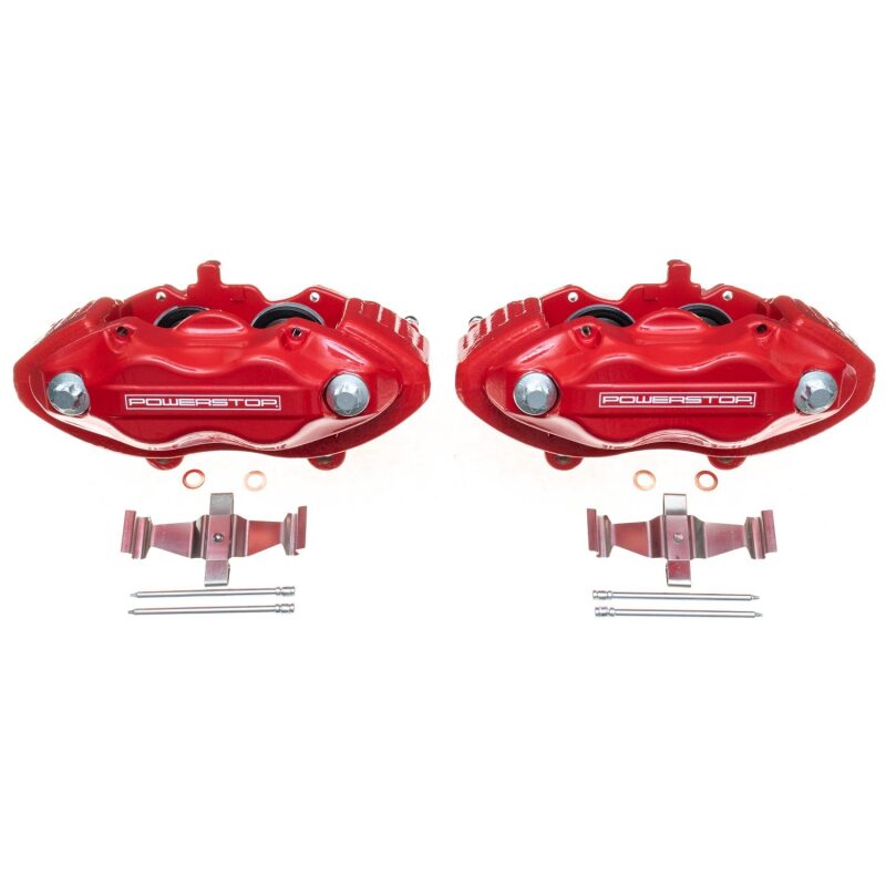 Power Stop 05-10 Chrysler 300 Front Red Calipers w/o Brackets - Pair Brake Calipers - Perf PowerStop