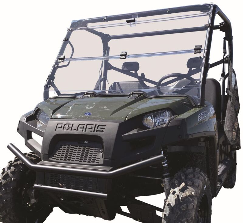 QuadBoss 2013 Polaris Ranger Crew 800 Windbreak Folding Windshield Windshields QuadBoss
