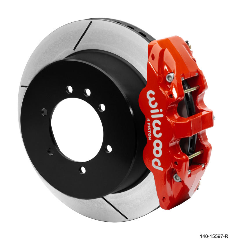 Wilwood AERO4 RearTruck Kit 14.25in Red 1997-2018 Nissan Y61 Patrol w/lines Big Brake Kits Wilwood