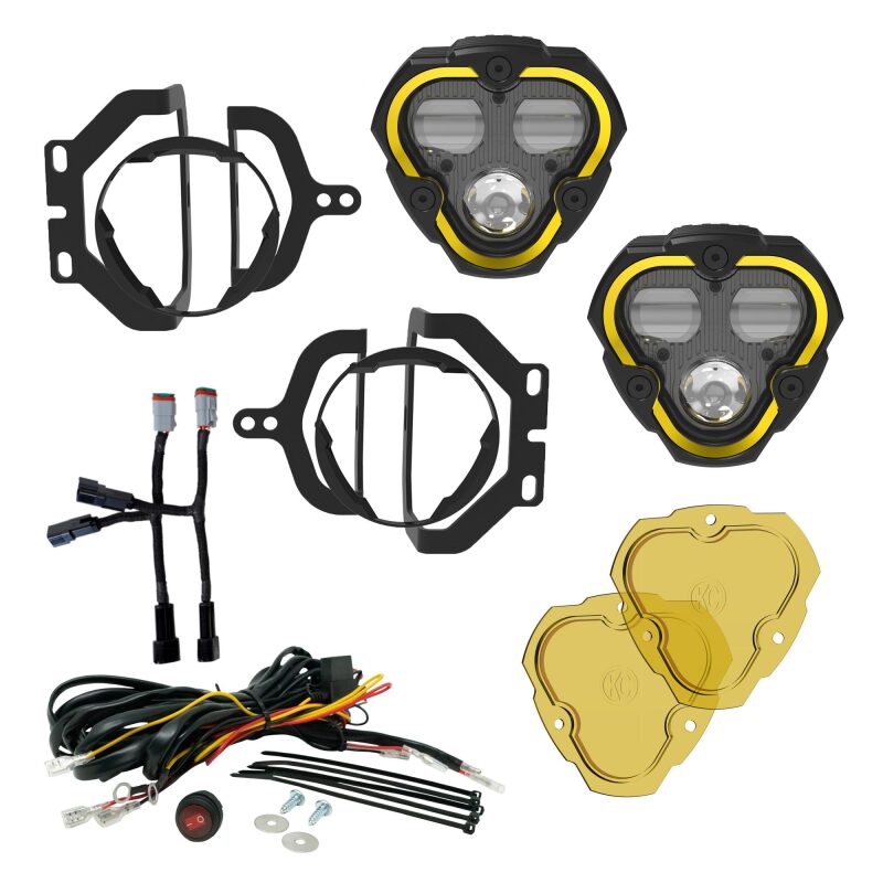 KC HiLiTES FLEX ERA 3 Dual Mode SAE Fog Lights - 2-Light Master Kit for Jeep JL/JT Sport Bumpers Light Bars & Cubes KC HiLiTES