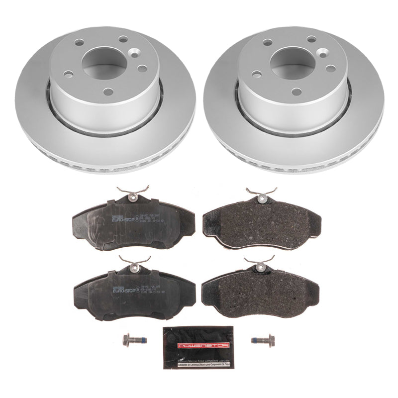 Power Stop 99-04 Land Rover Discovery Front Euro-Stop Brake Kit Brake Kits - OE PowerStop