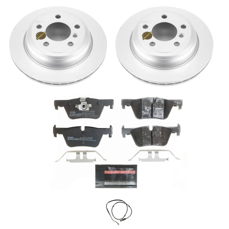 Power Stop 13-18 BMW 320i xDrive Rear Euro-Stop Brake Kit Brake Kits - OE PowerStop