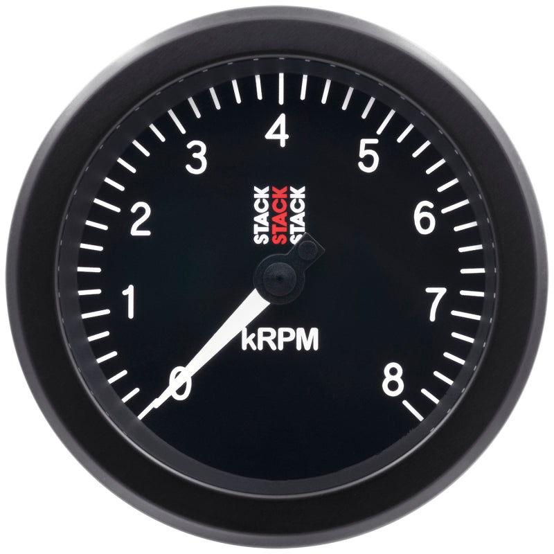 Autometer Stack Sport 88mm 0-8K RPM Tachometer - Black Gauges AutoMeter