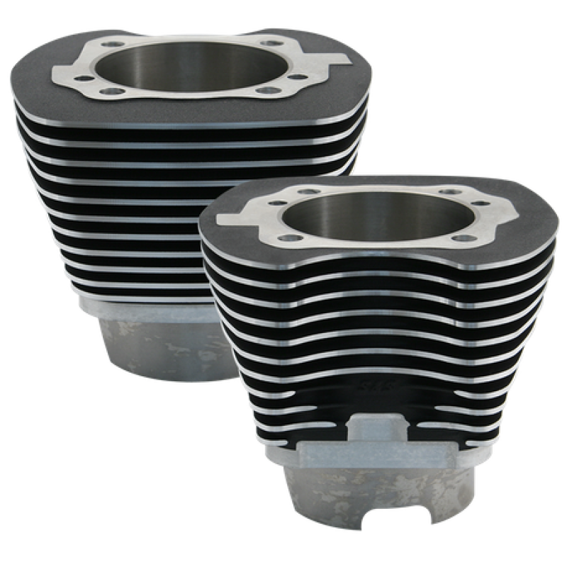 S&S Cycle 99-06 BT 4-1/8in Bore Cylinder Set For 111in - Wrinkle Black Piston Sets - Powersports S&S Cycle