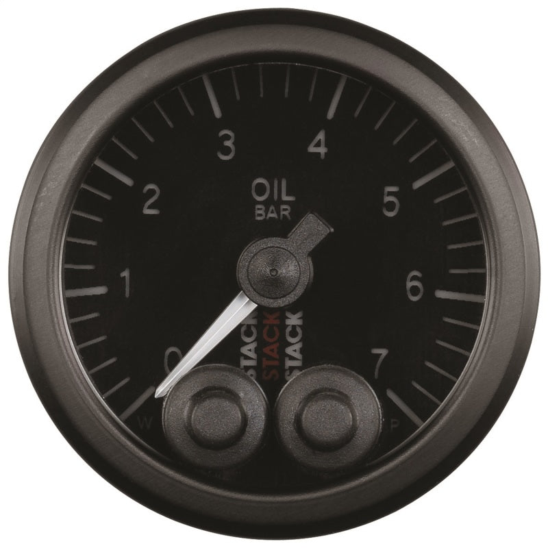 Autometer Stack 52mm 0-7 Bar M10 Male Pro-Control Oil Pressure Gauge - Black Gauges AutoMeter