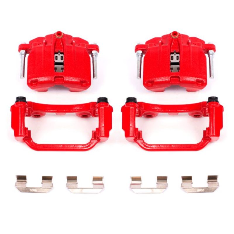 Power Stop 00-03 Cadillac DeVille Rear Red Calipers w/Brackets - Pair Brake Calipers - Perf PowerStop