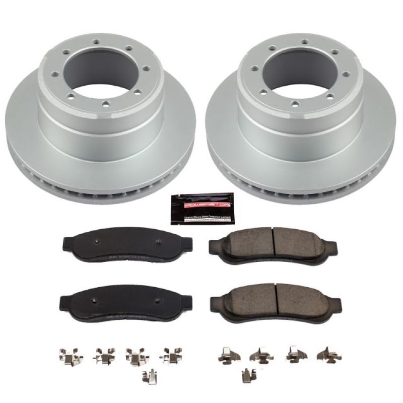 Power Stop 10-12 Ford F-350 Super Duty Rear Z17 Evolution Geomet Coated Brake Kit Brake Kits - Performance Blank PowerStop