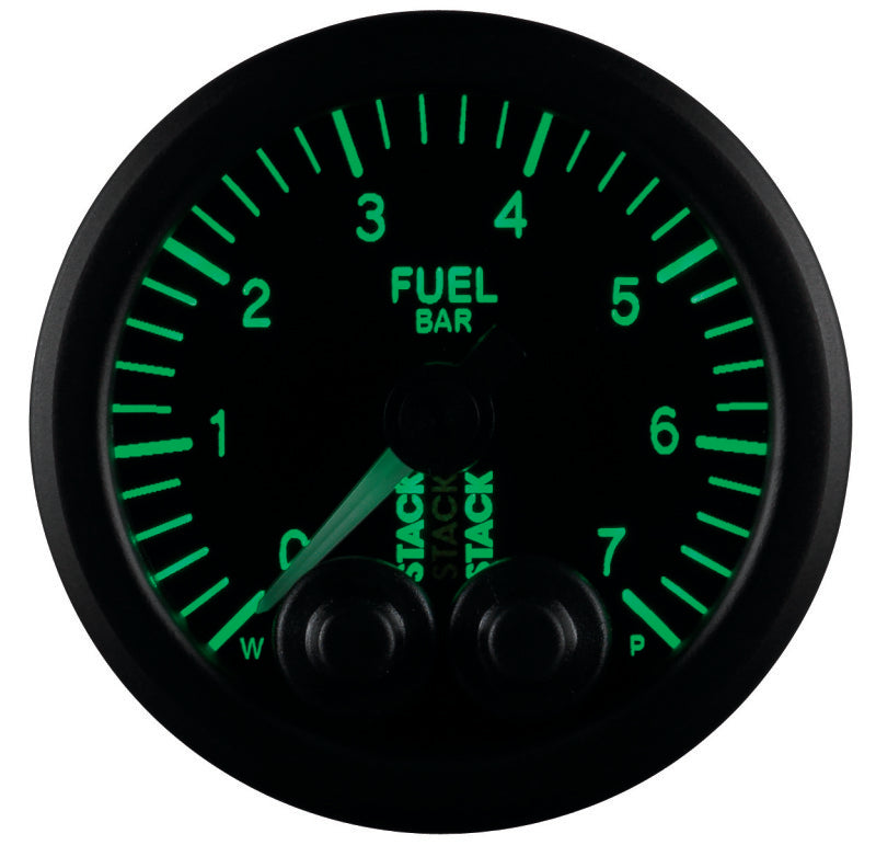 Autometer Stack 52mm 0-7 Bar M10 Male Pro-Control Fuel Pressure Gauge - Black Gauges AutoMeter