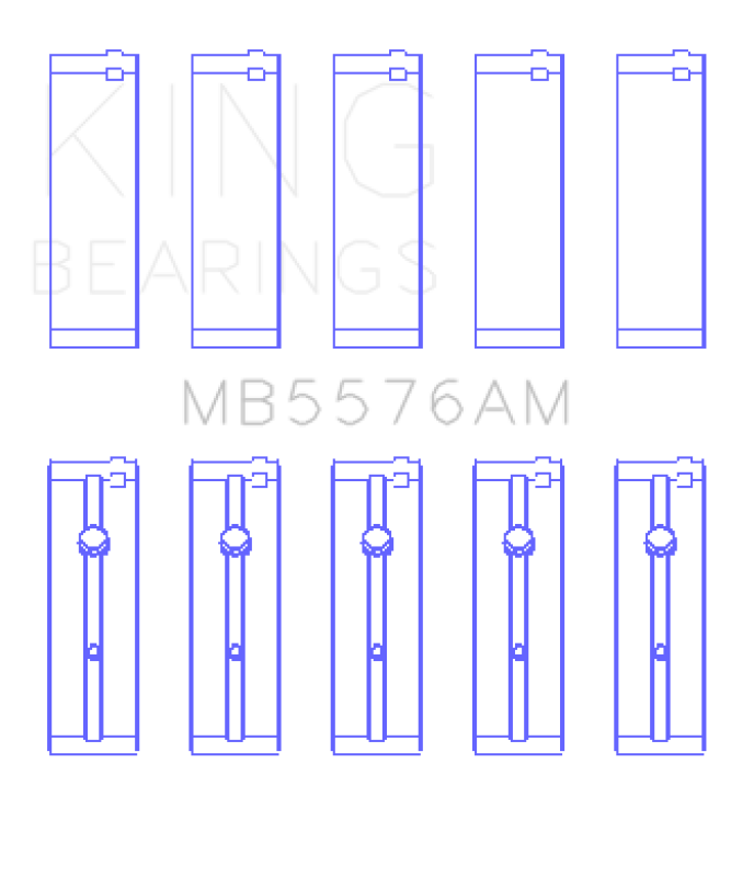 King Engine Bearings Ford J4B/J4C (Size +1.0mm) Main Bearing Set Bearings King Engine Bearings