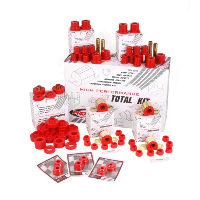 Rugged Ridge Polyurethane Bushing Kit Red 76-79 CJ5 & CJ7 Bushing Kits Rugged Ridge