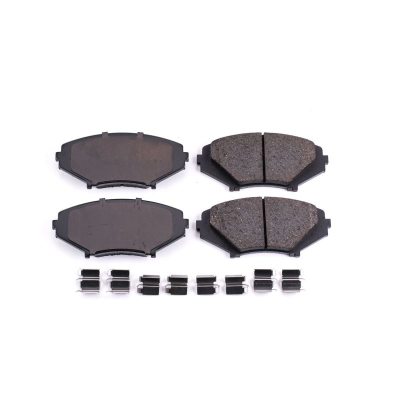 Power Stop 04-11 Mazda RX-8 Front Z17 Evolution Ceramic Brake Pads w/Hardware Brake Pads - OE PowerStop