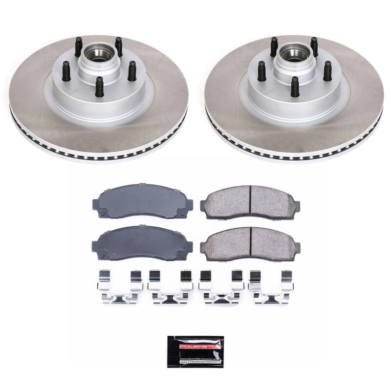 Power Stop 03-09 Mazda B4000 Front Semi-Coated Rotor Kit Brake Kits - Performance Blank PowerStop