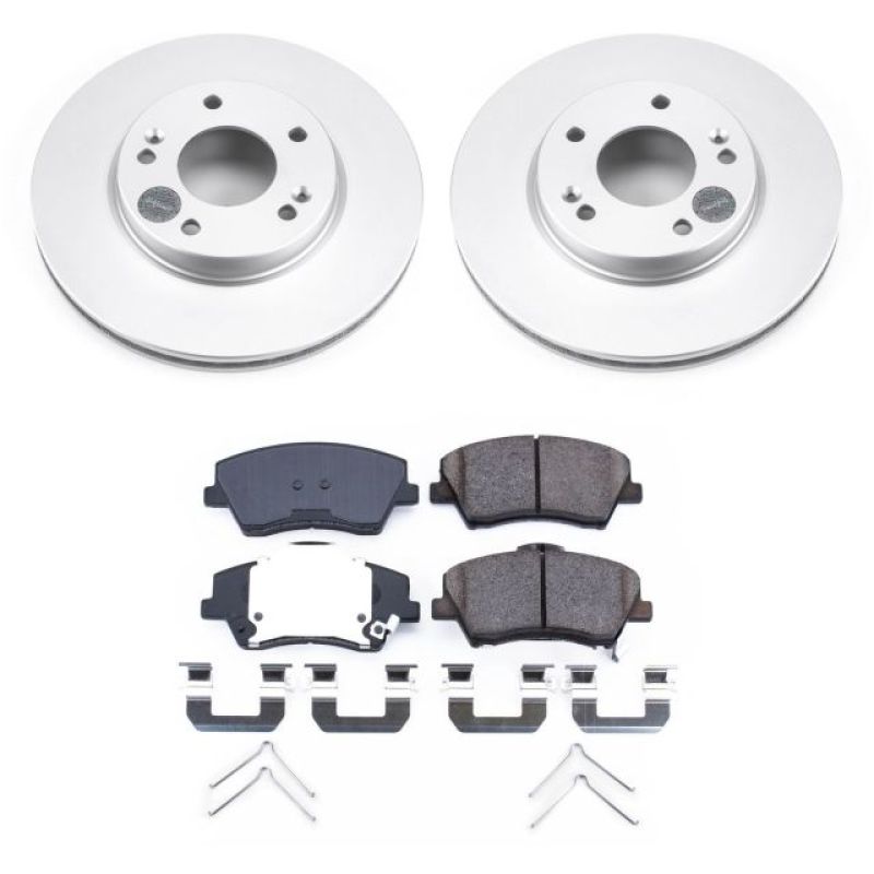 Power Stop 17-19 Hyundai Ioniq Front Z17 Evolution Geomet Coated Brake Kit Brake Kits - Performance Blank PowerStop