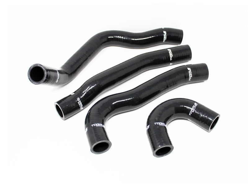 Torque Solution 08-15 Mitsubishi Evolution X Silicone Radiator Hose Kit - Black Radiator Hoses Torque Solution