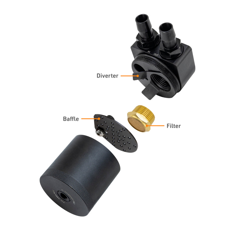 Mishimoto 2025+ RAM 1500 3.0L Hurricane Baffled Oil Catch Can Kit - Black Oil Catch Cans Mishimoto