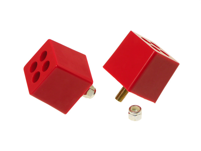 Prothane Universal Bump Stop 2X2X2 W 3/8in Stud - Red Bump Stops Prothane