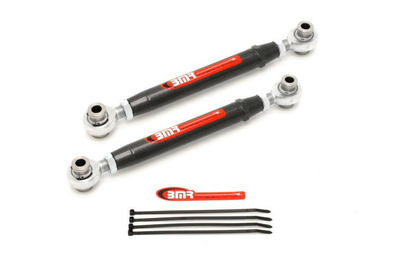BMR 10-15 5th Gen Camaro Rear Adj. Rod Ends Toe Rods - Black Hammertone Suspension Arms & Components BMR Suspension
