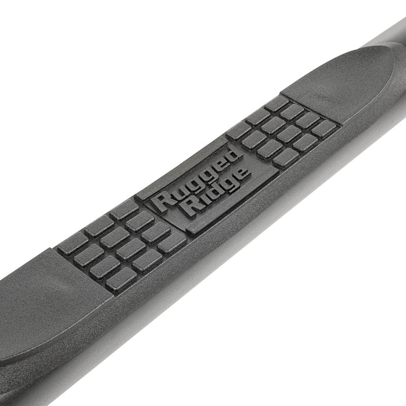 Rugged Ridge 3in Round Side Step Fine Textured Black 2020 JT Side Steps Rugged Ridge