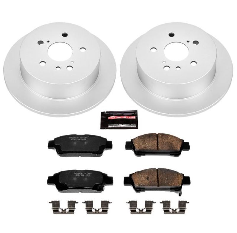 Power Stop 04-10 Toyota Sienna Rear Z17 Evolution Geomet Coated Brake Kit Brake Kits - Performance Blank PowerStop