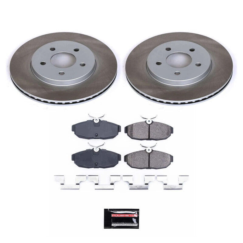 Power Stop 05-11 Ford Mustang Rear Semi-Coated Rotor Kit Brake Kits - Performance Blank PowerStop