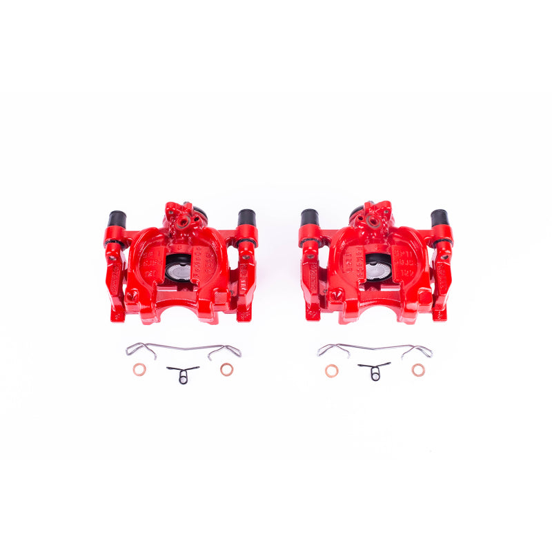 Power Stop 15-18 Ford Edge Rear Red Calipers w/Brackets - Pair Brake Calipers - Perf PowerStop