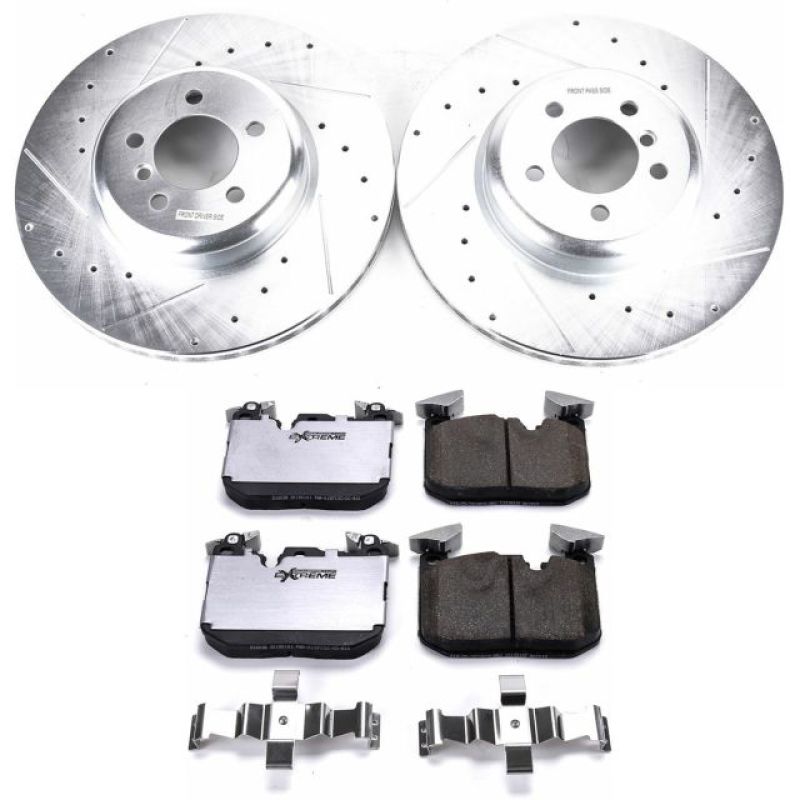 Power Stop 12-15 BMW 335i Front Z26 Street Warrior Brake Kit Brake Kits - Performance D&S PowerStop