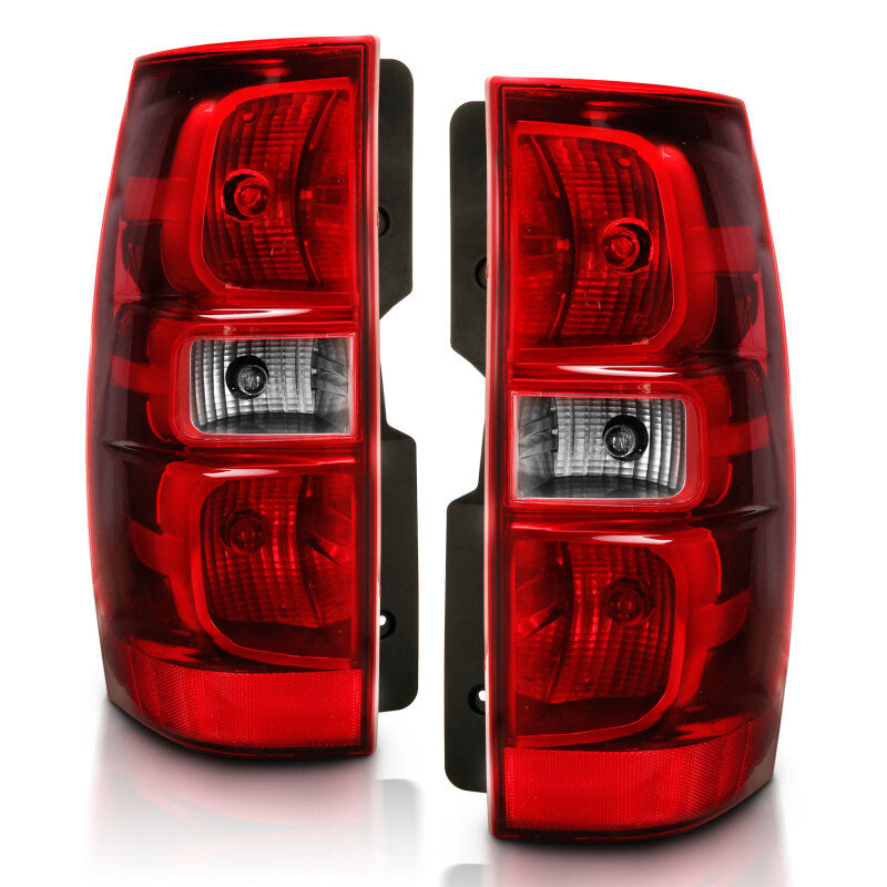 ANZO 2007-2014 Chevy Tahoe Taillight Red/Clear Lens (OE Replacement) Tail Lights ANZO