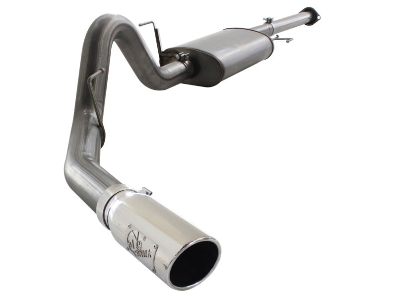 aFe MACHForce XP SS Exhaust 3in Cat-Back w/4.5in Polished Tip 11-14 Ford F150 Ecoboost V6 3.5Ltt Catback aFe
