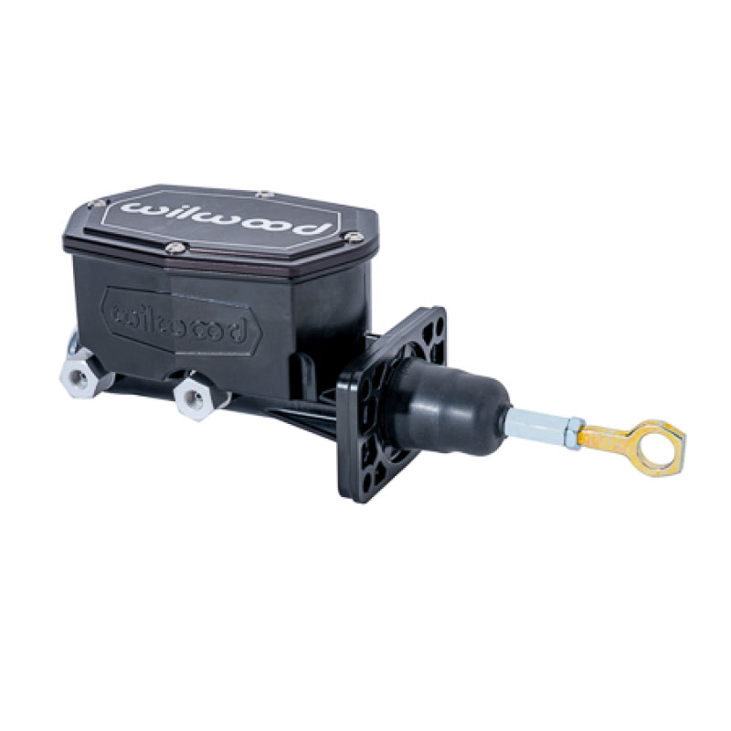 Wilwood Compact Tandem Master Cylinder w/ Mopar 4 Bolt Flange w/ Pushrod 15/16in Bore - Black Brake Master Cylinder Wilwood