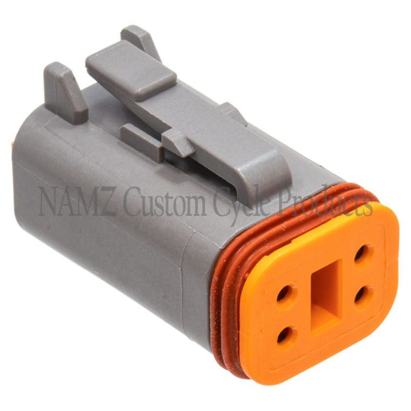 NAMZ Deutsch DT Series 4-Wire Plug & Wedgelock - Grey (Repl. HD 72134-94GY) Wiring Connectors NAMZ