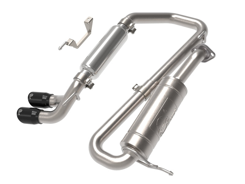 aFe 18-21 Suzuki Jimny Takeda 2-1/4in. 304 SS Cat-Back Exhaust w/ Blk Tip Catback aFe