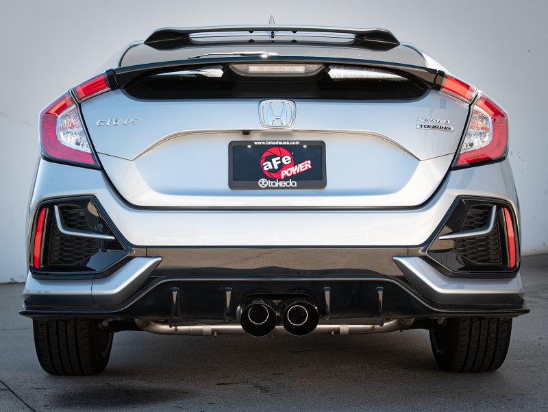 aFe Takeda 3in 304 SS Cat-Back Exhaust System w/Black Tips 17-20 Honda Civic Sport L4-1.5L (t) Catback aFe
